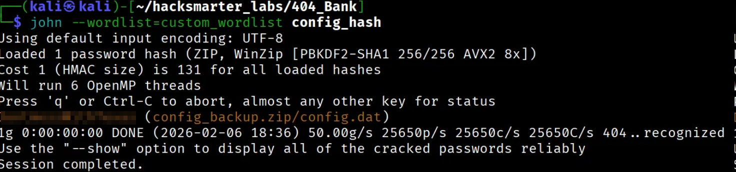 Successful ZIP Crack