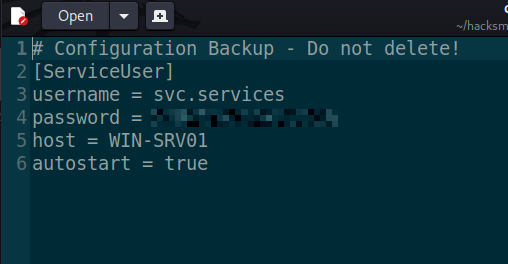 svc.services Password Found