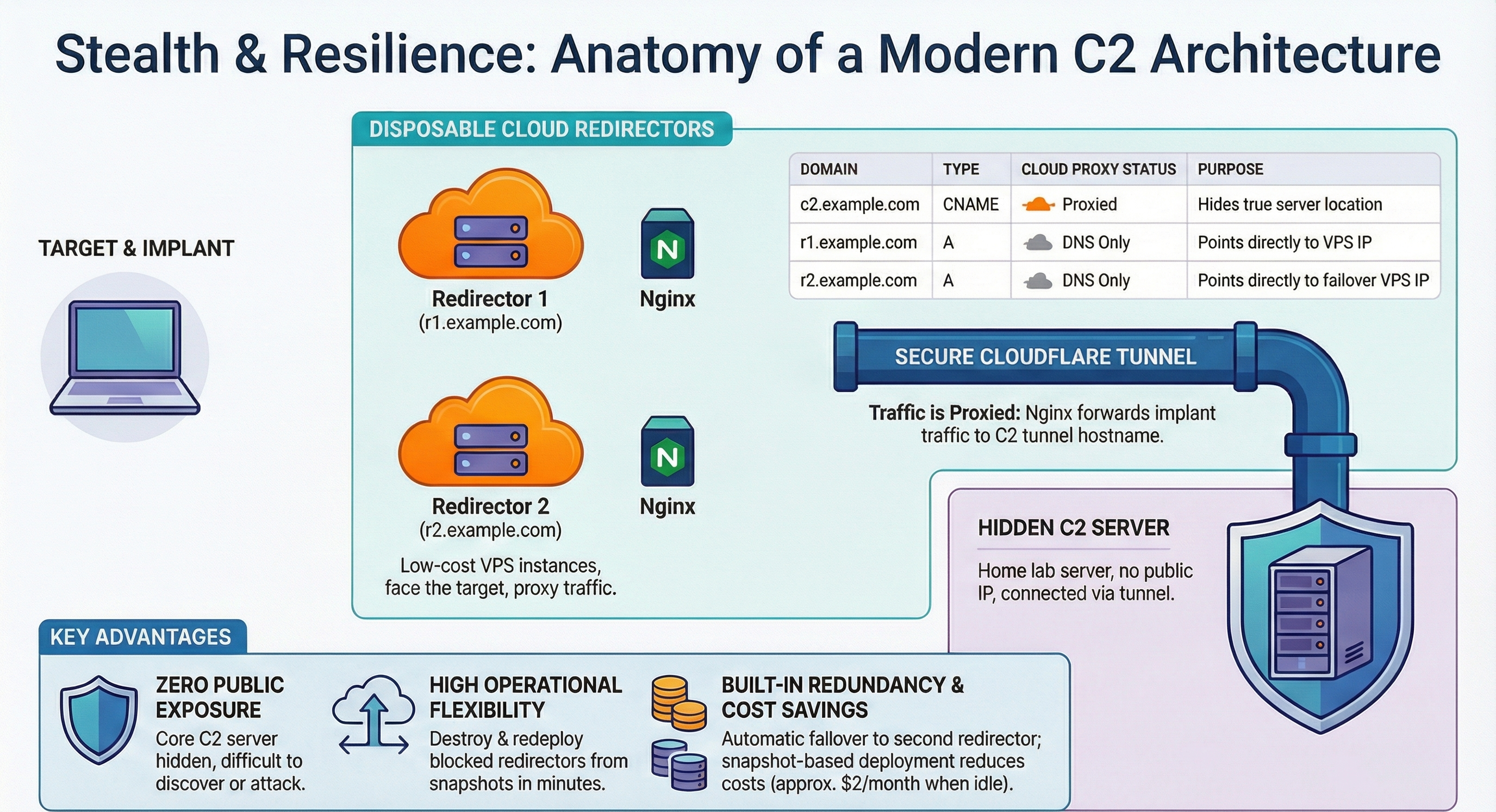 Dual Cloud Redirector C2 Infrastructure