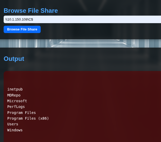 File share browser functionality