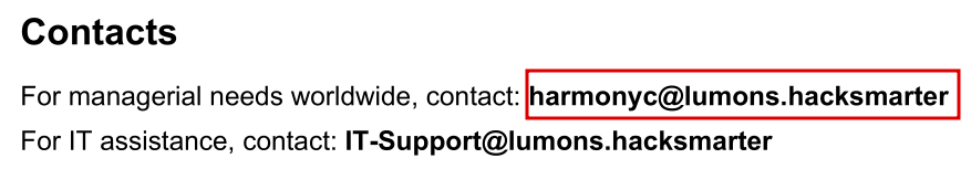 PDF showing harmonyc as admin