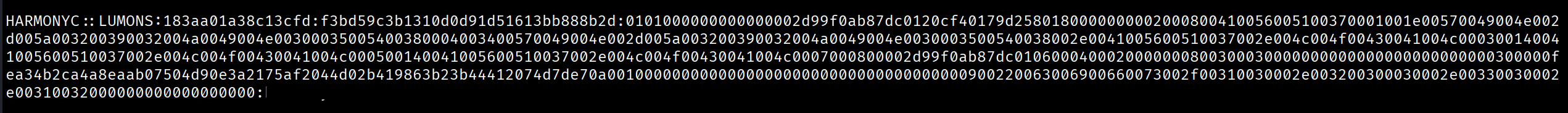 Cracked hash for harmonyc