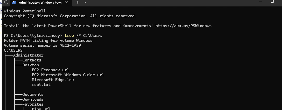 Root flag obtained via elevated PowerShell